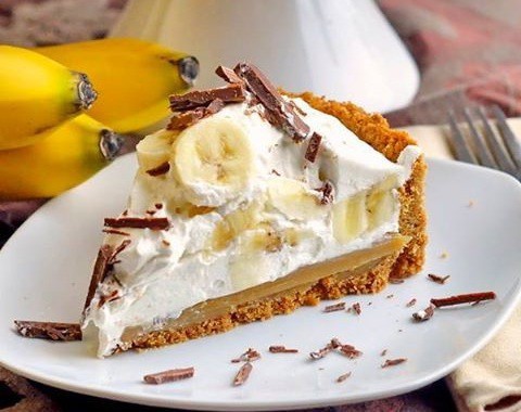 Banán- karamell pite